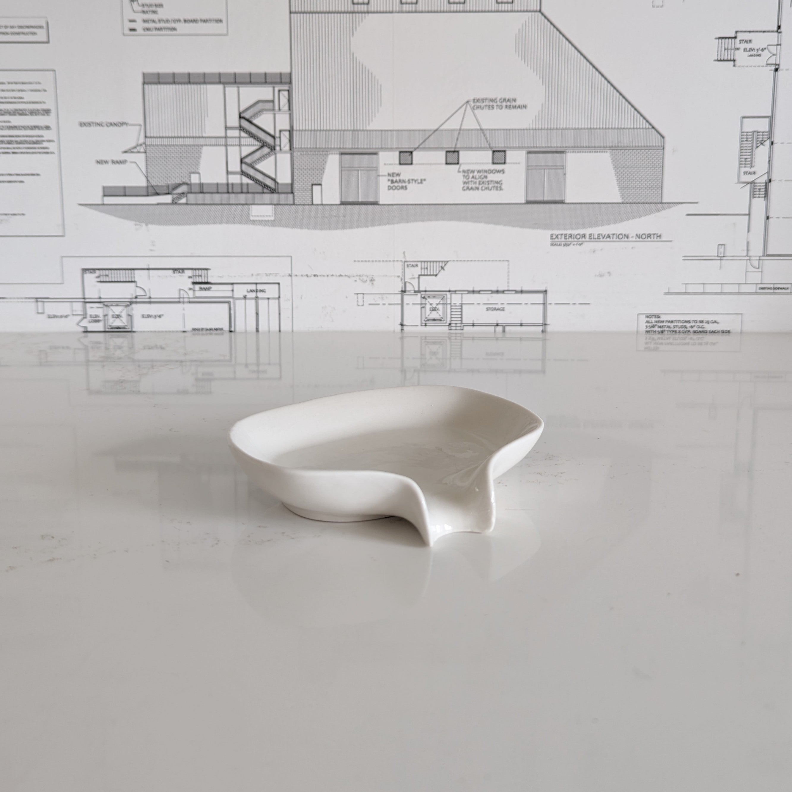 White Spoon Rest / Soap Dish