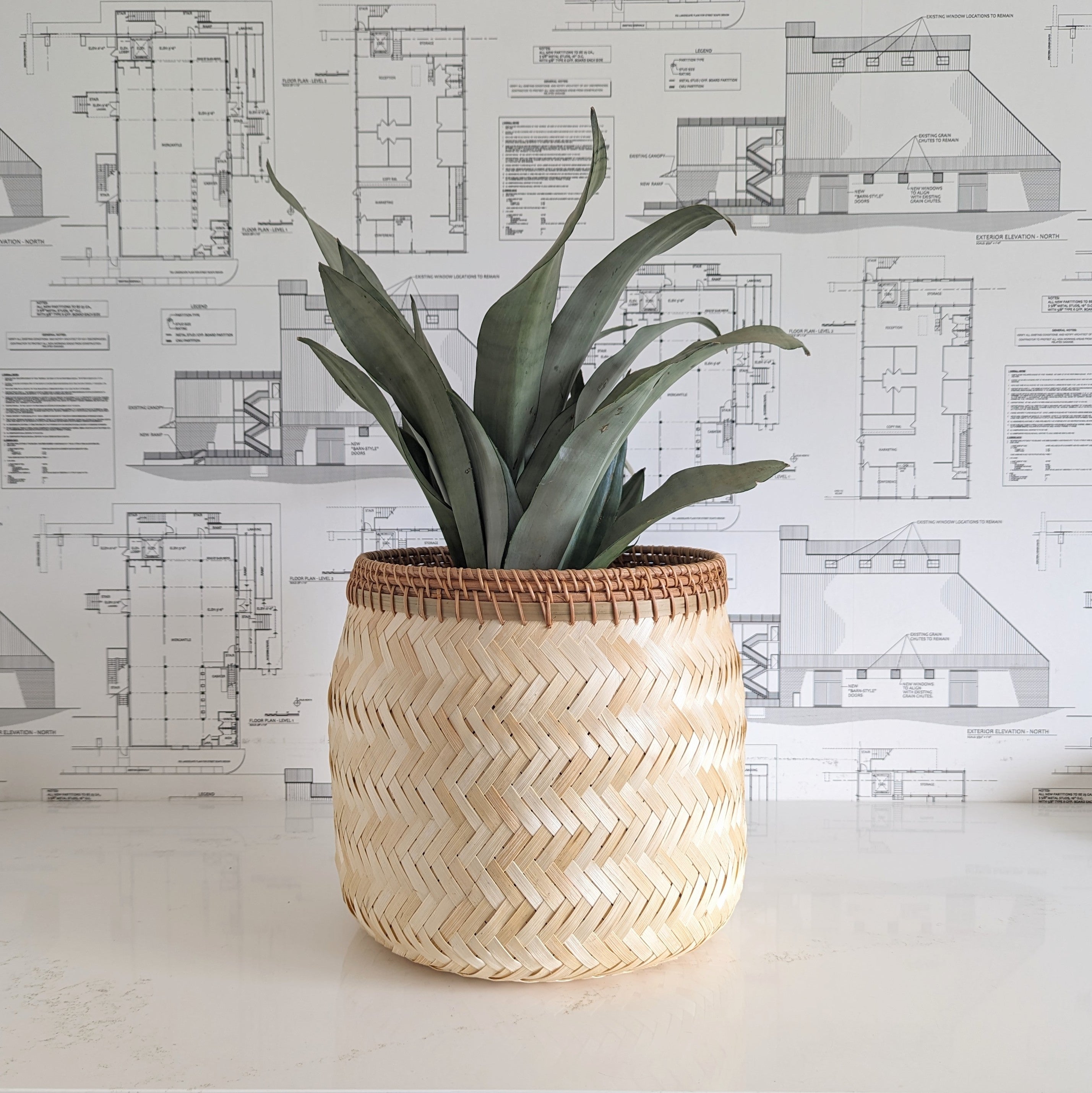 Bamboo Basket / Planter - L