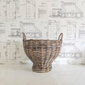 Footed Rattan Basket