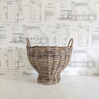 Footed Rattan Basket