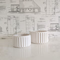 Fluted White Planter - Small