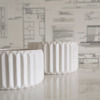 Fluted White Planter - Small
