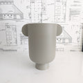Matte Beige Vase w/ Ears