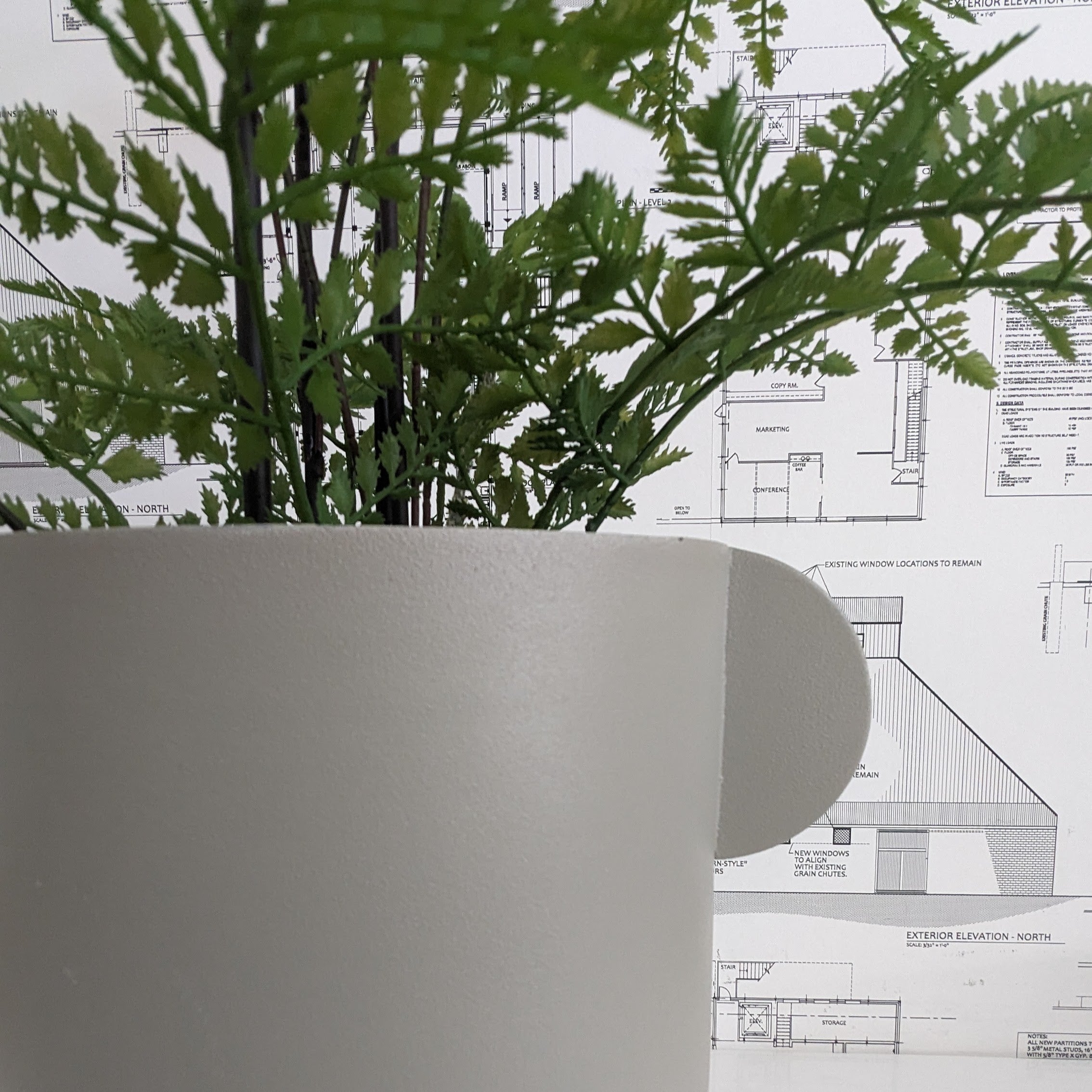 Matte Beige Vase w/ Ears