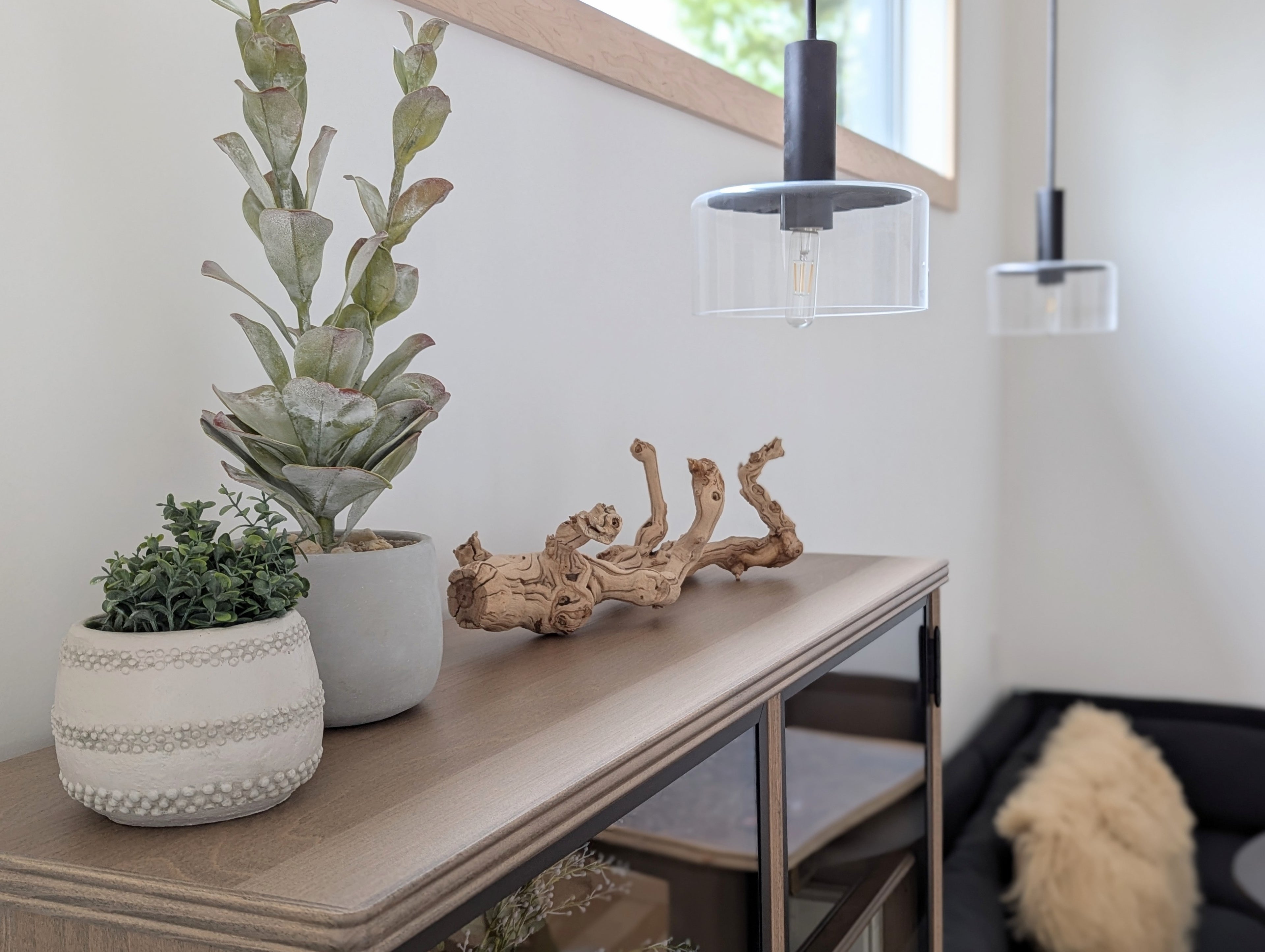 Faux White Succulent