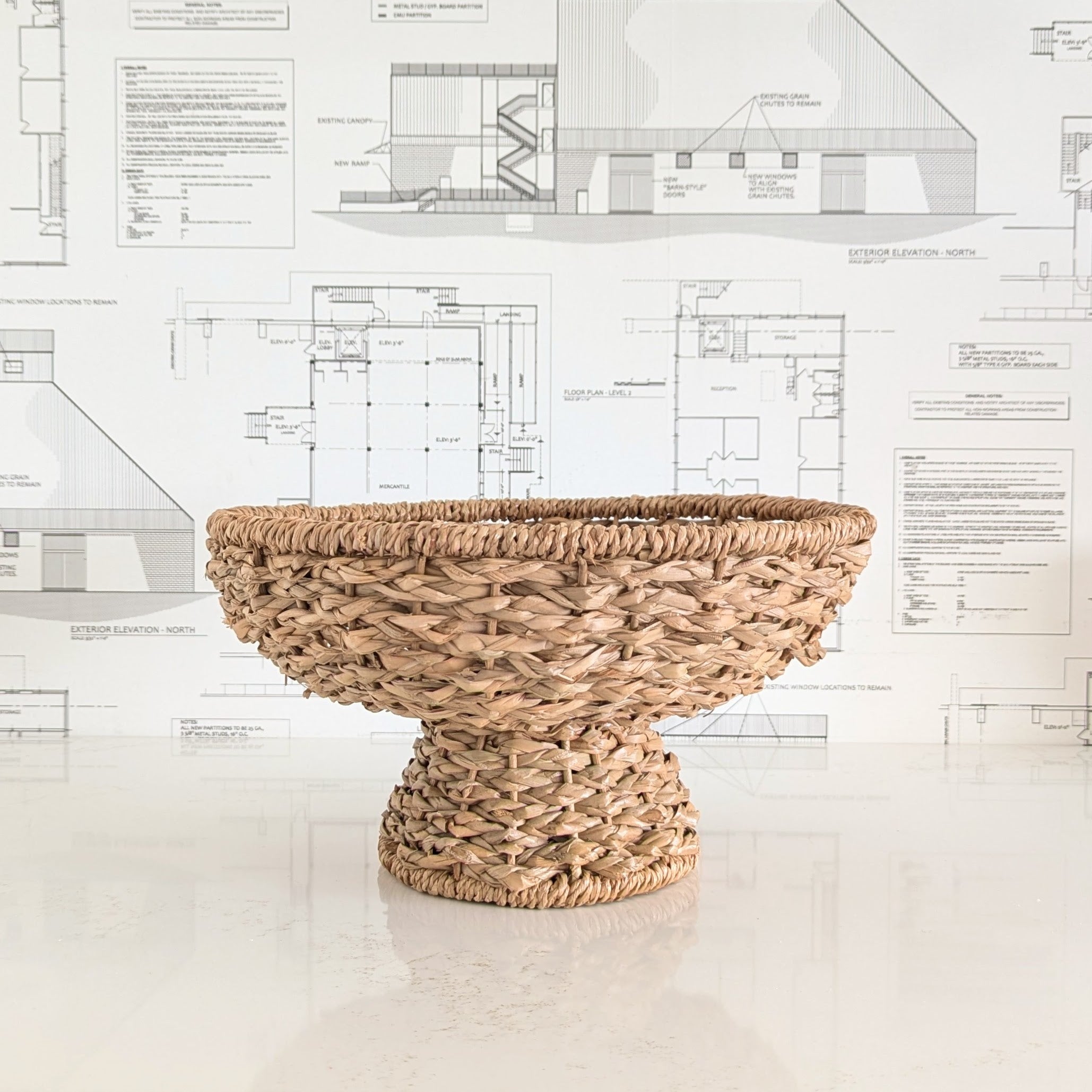 Rattan Footed Bowl