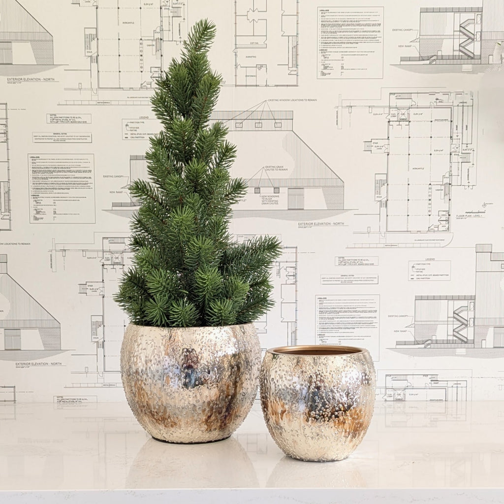 Distressed Metal Planter