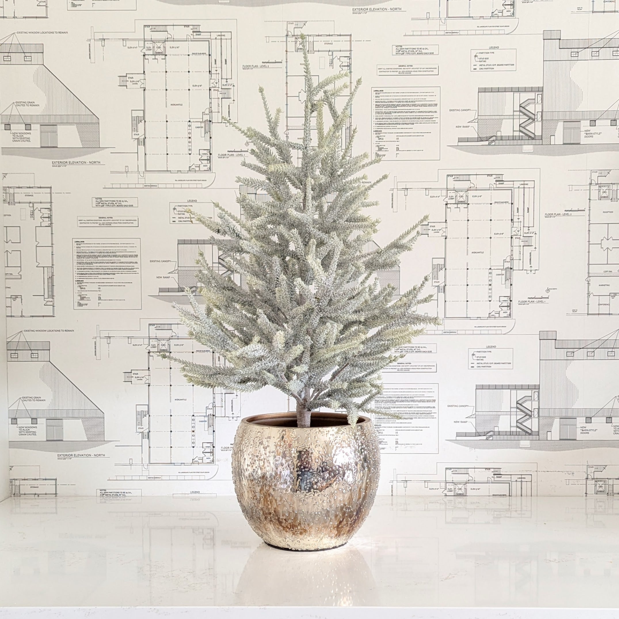 Distressed Metal Planter
