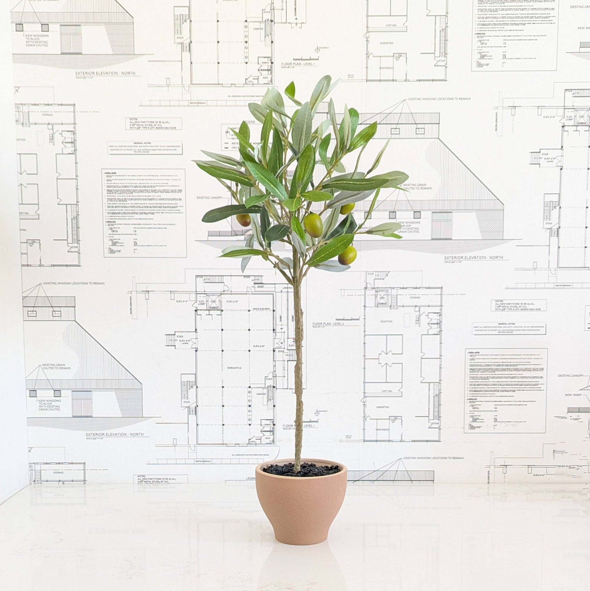 Faux Olive Topiary