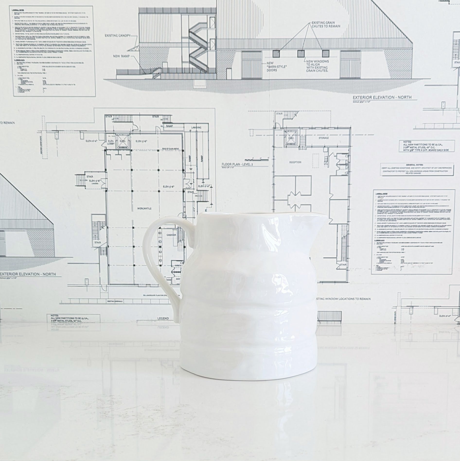Stoneware Pitcher - White