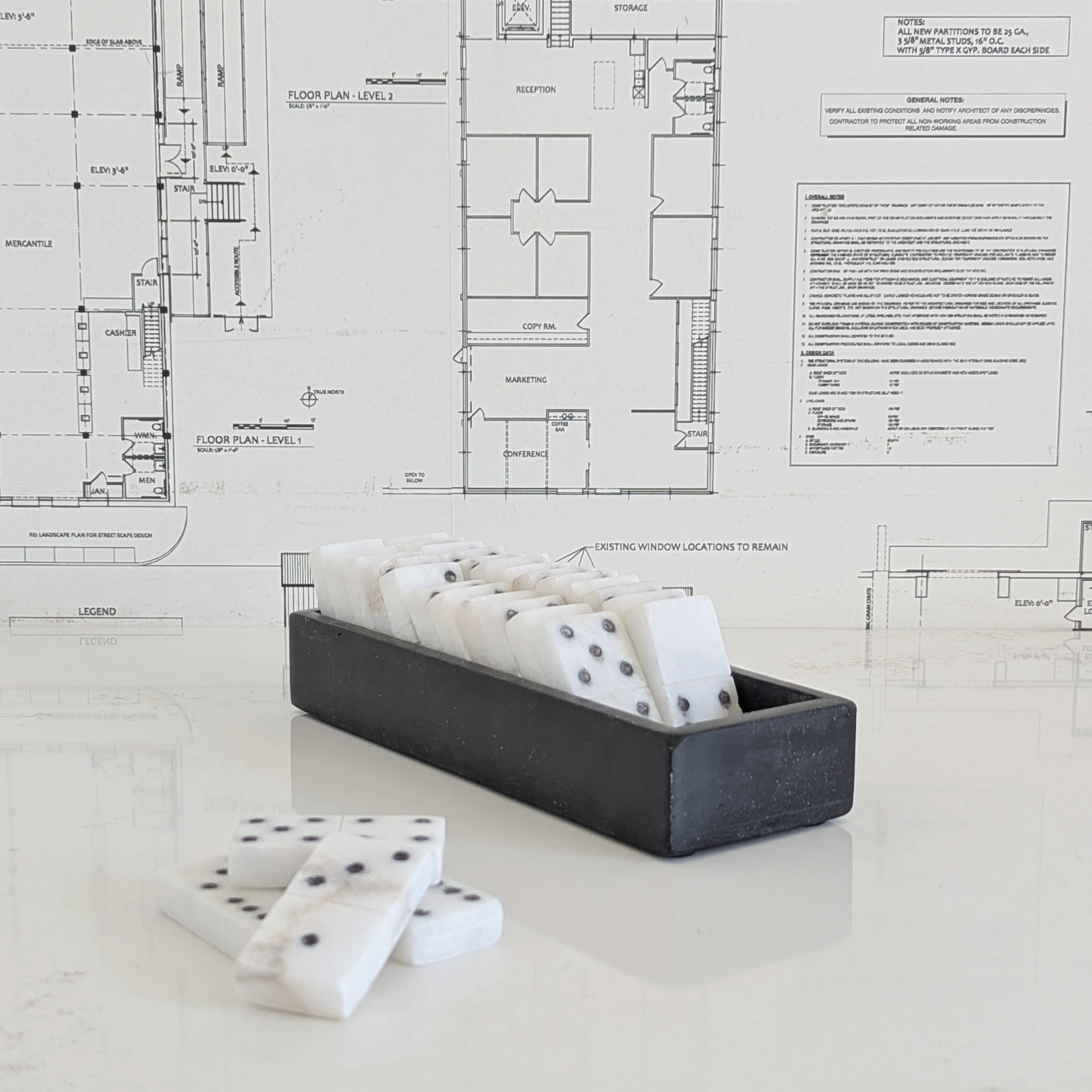 Alabaster Dominoes