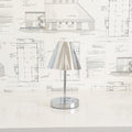 Ruffled Chrome LED Table Lamp