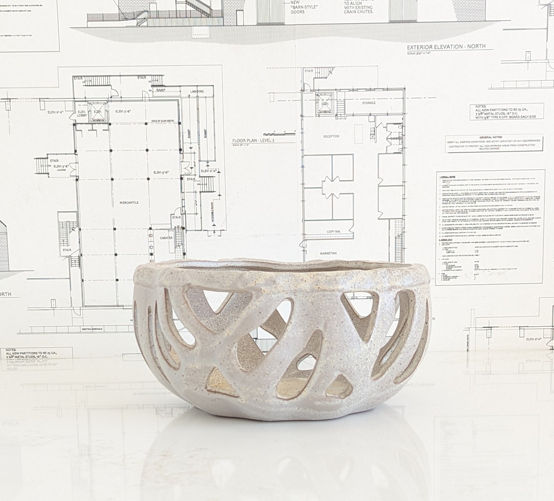 Stoneware Bread Basket