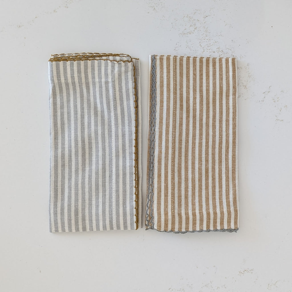 Stripe & Scallop Napkins