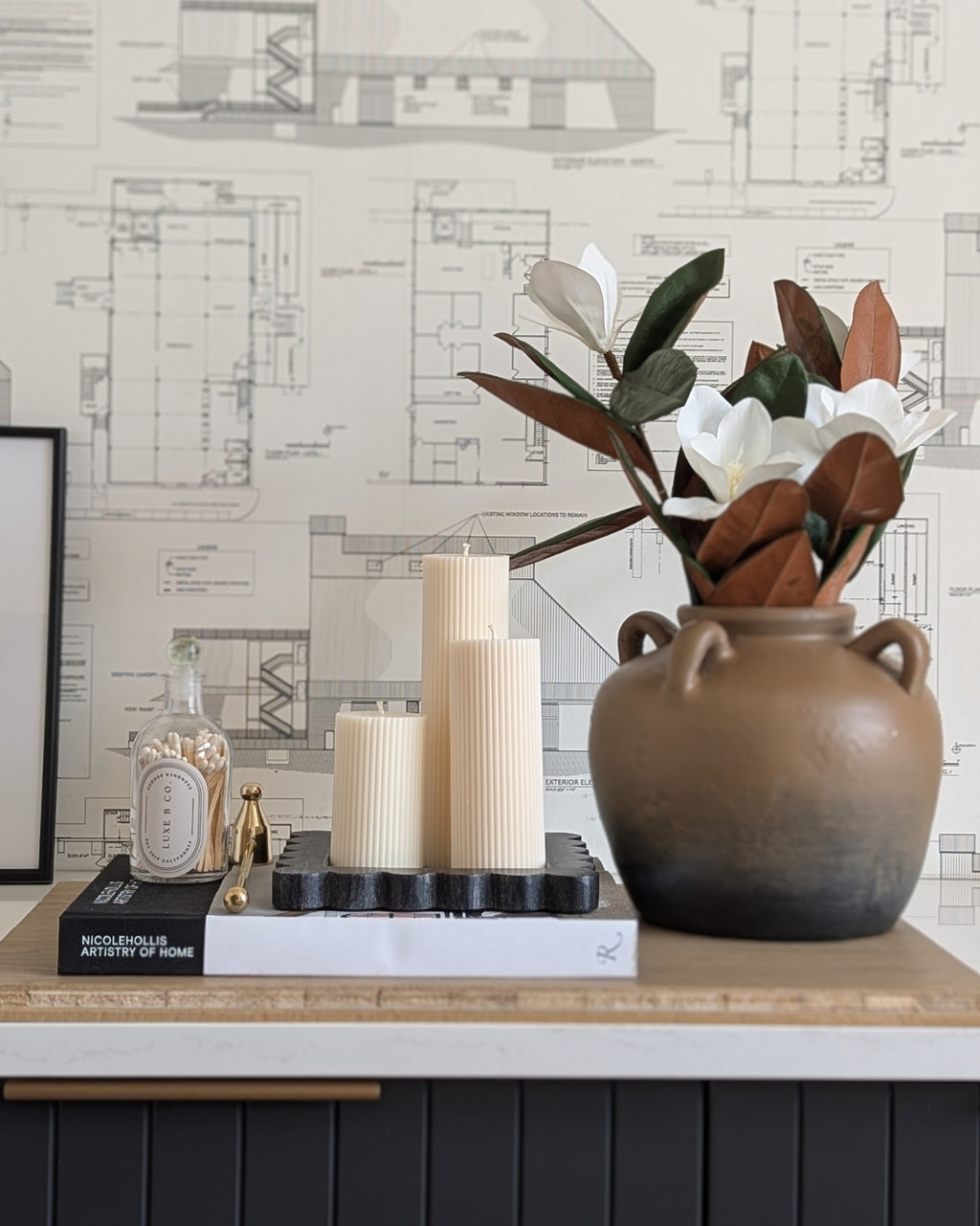 Scalloped Marble Tray