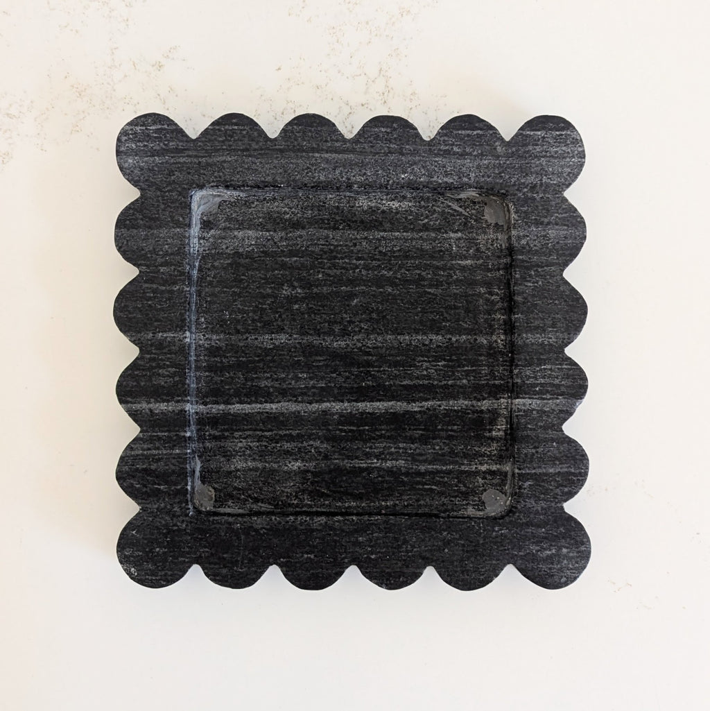 Scalloped Marble Tray