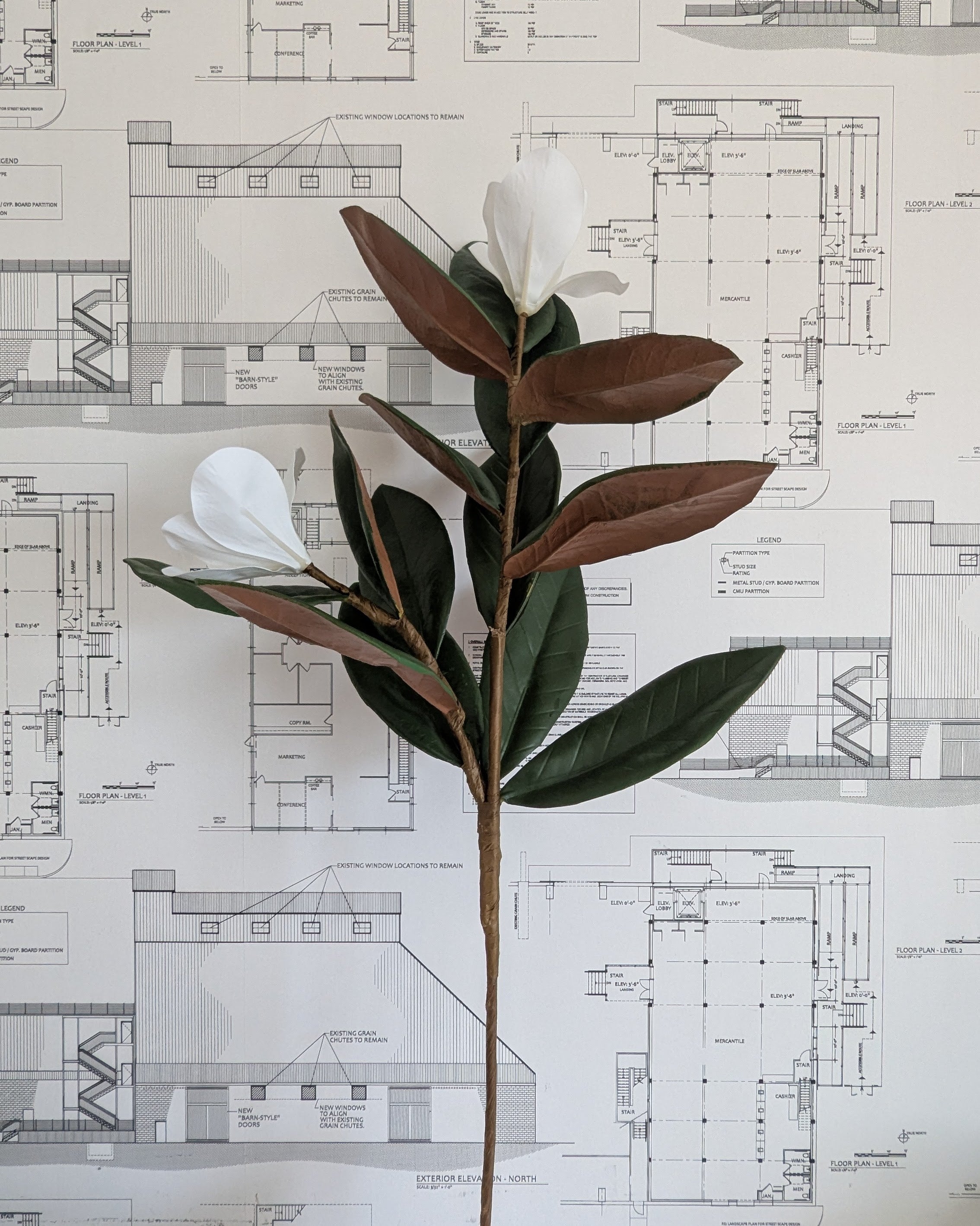 Faux Magnolia Stem