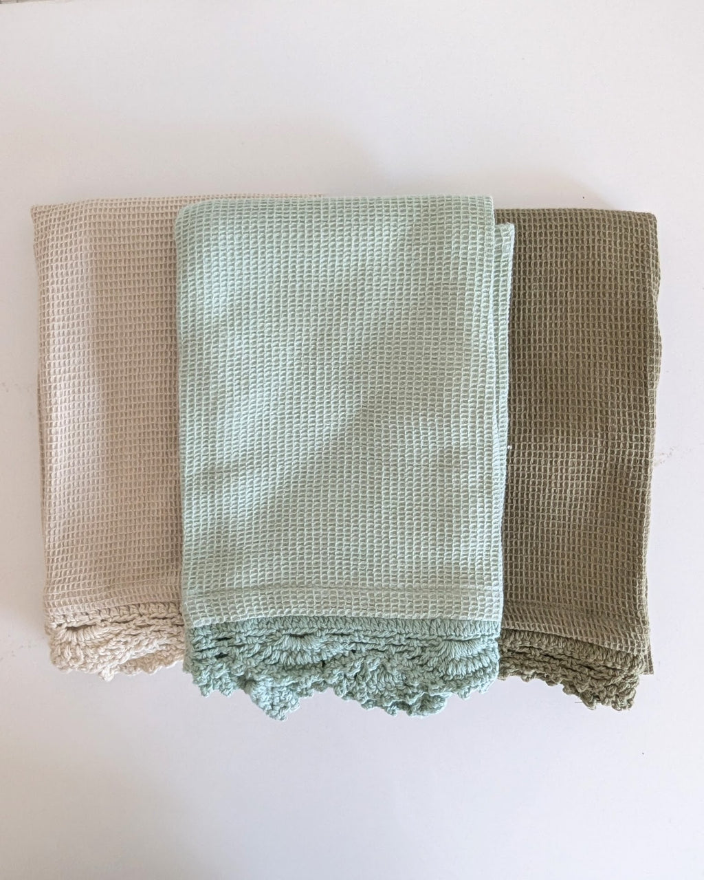 Crochet Trim Tea Towel