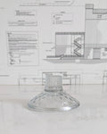 Glass Hobnail Taper Holder