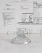Glass Hobnail Taper Holder