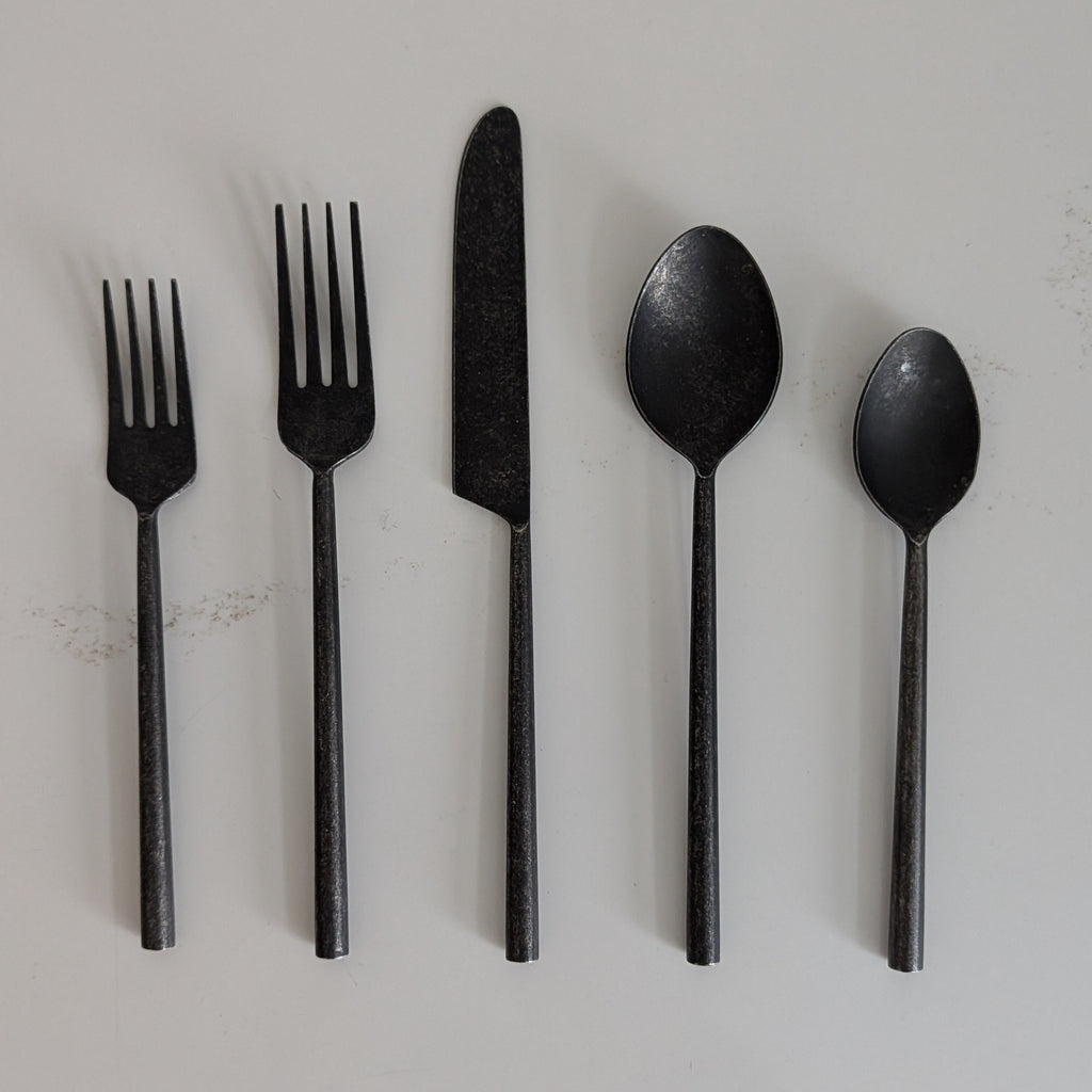 Black Flatware Set