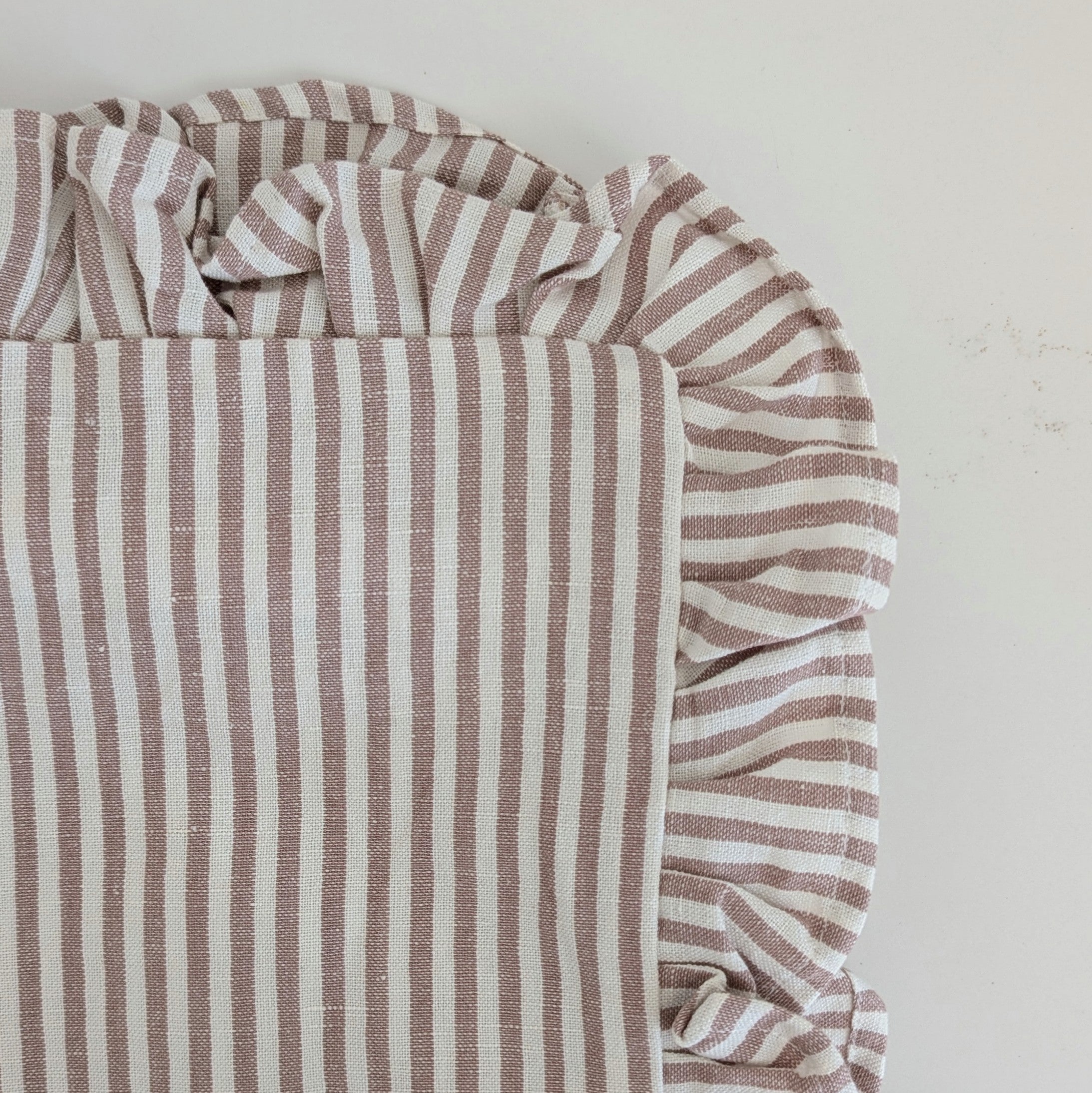 Ruffle Stripe Pillow Cover