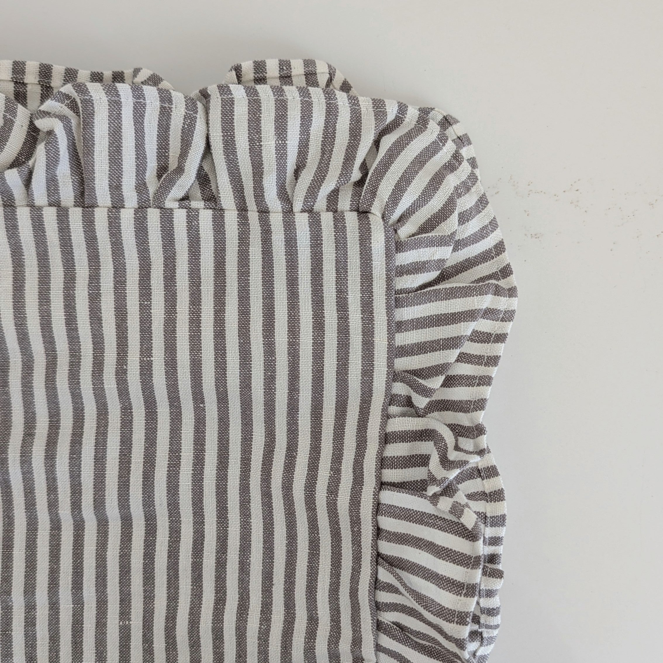 Ruffle Stripe Pillow Cover