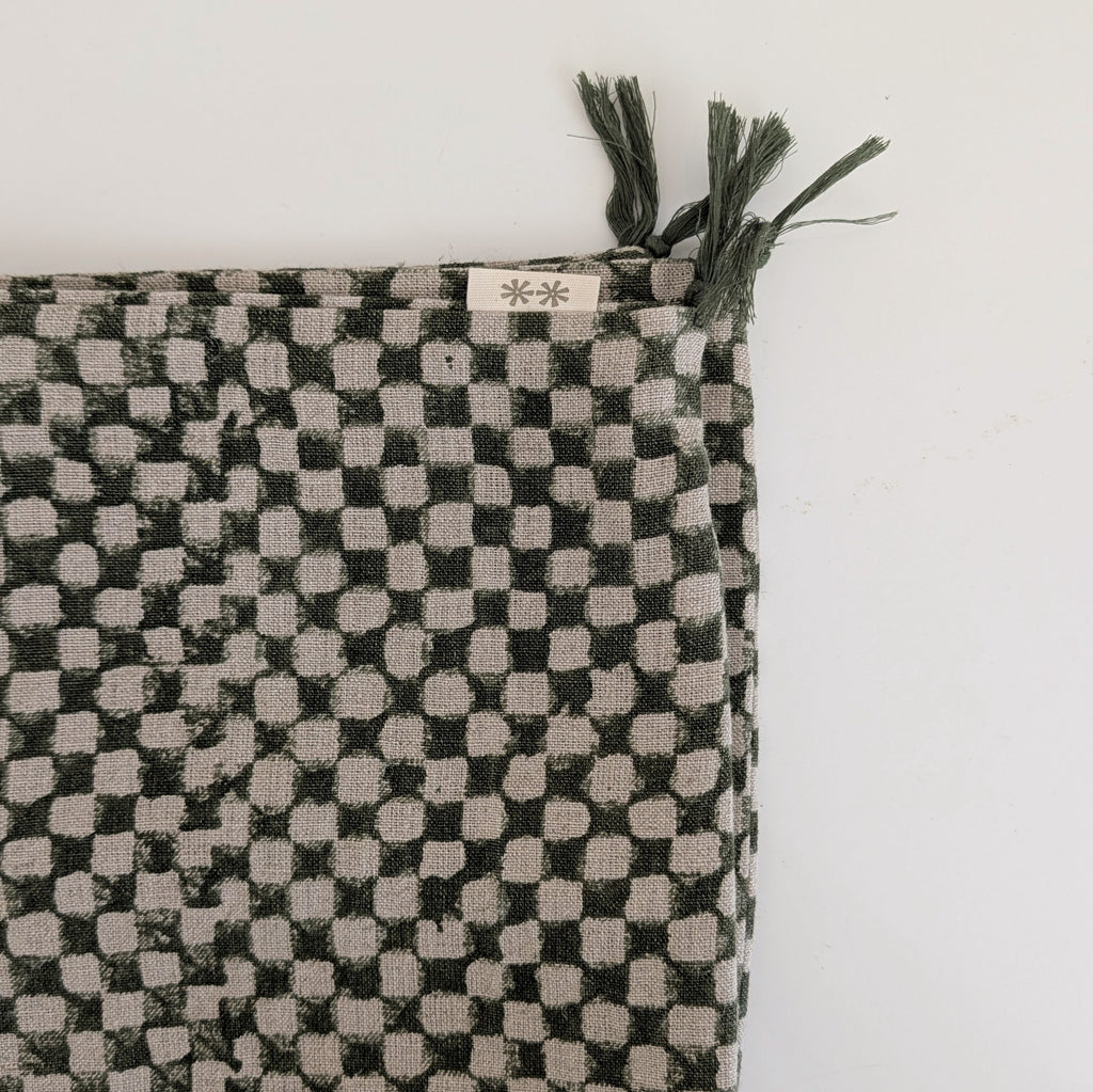 Block Print Lumbar Pillow Cover