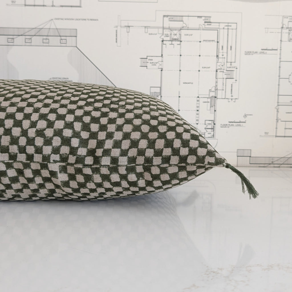 Block Print Lumbar Pillow Cover