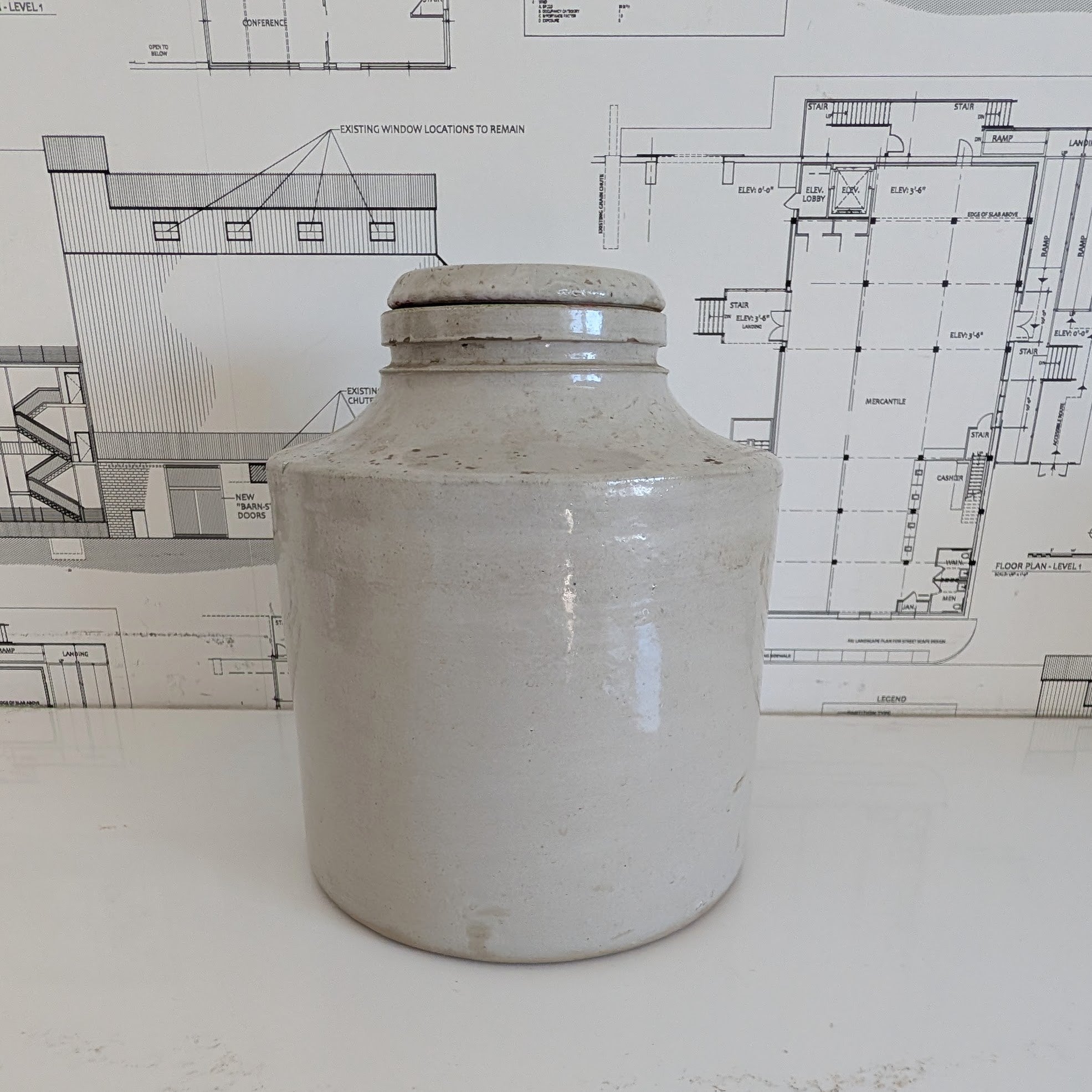 Vintage Crock w/ Lid