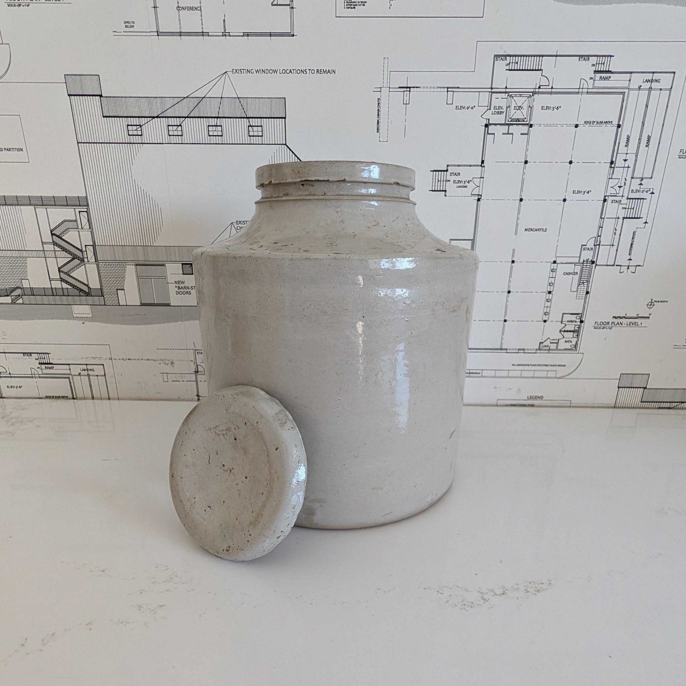 Vintage Crock w/ Lid