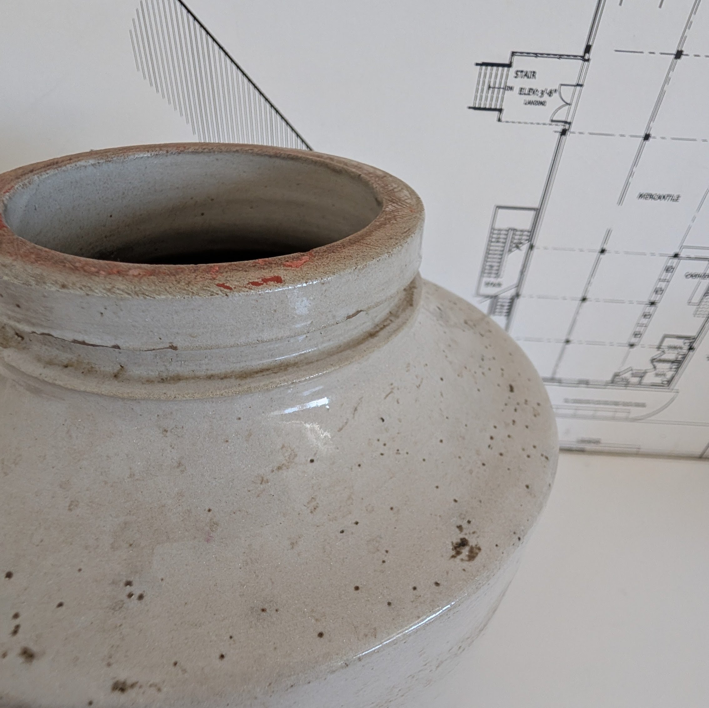 Vintage Crock w/ Lid