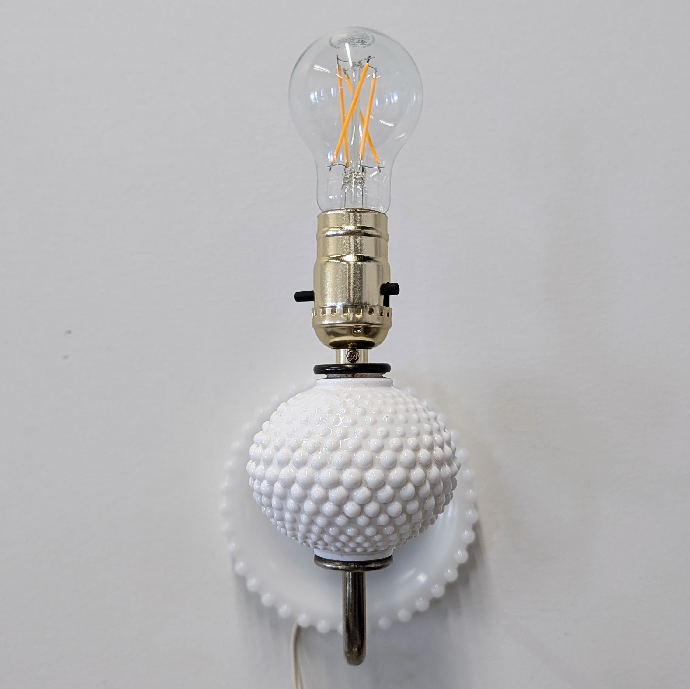 Vintage - Milk Glass Wall Sconce
