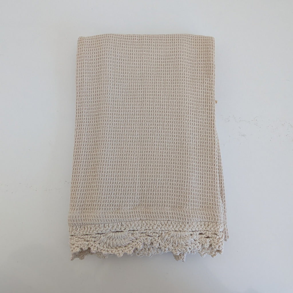 Crochet Trim Tea Towel