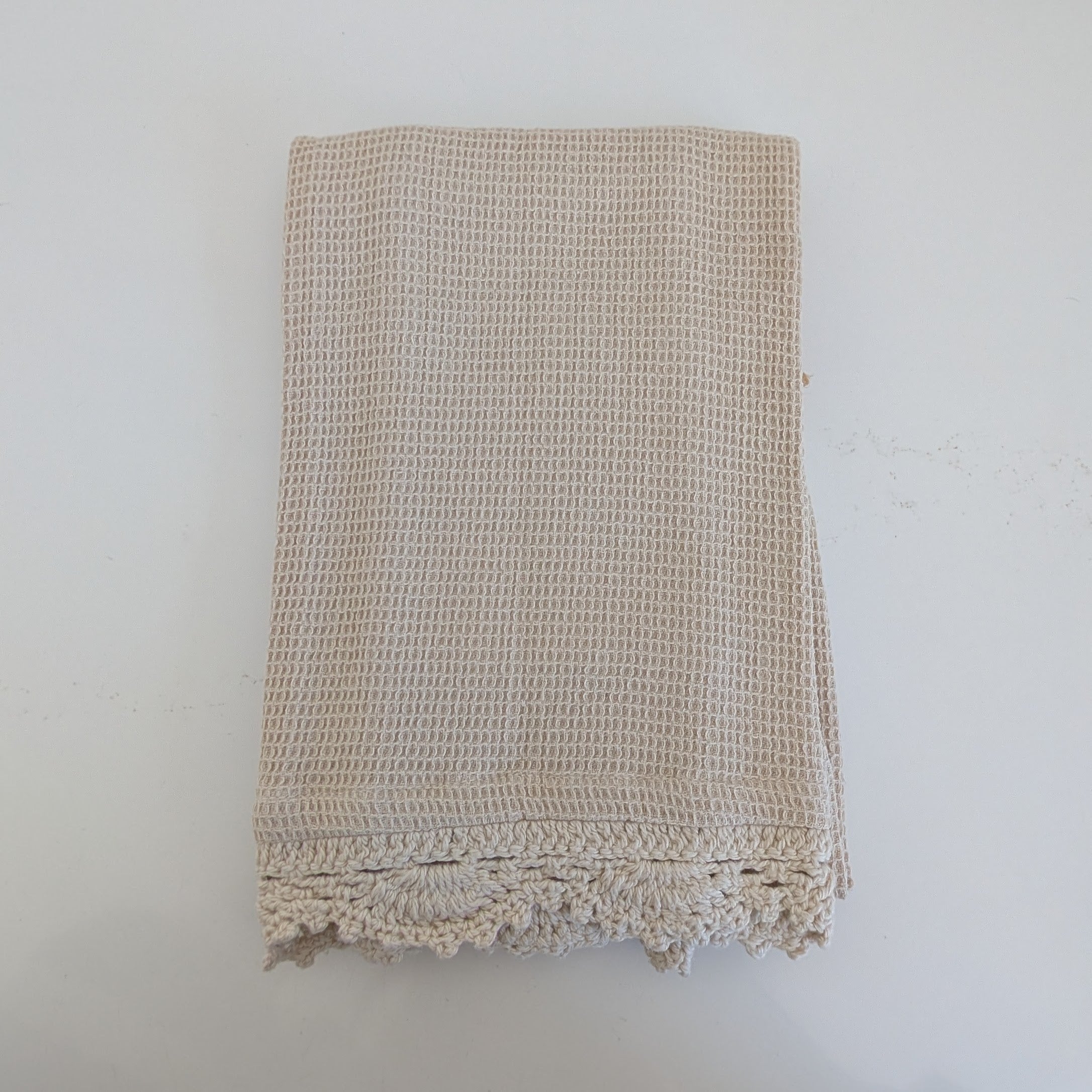 Crochet Trim Tea Towel