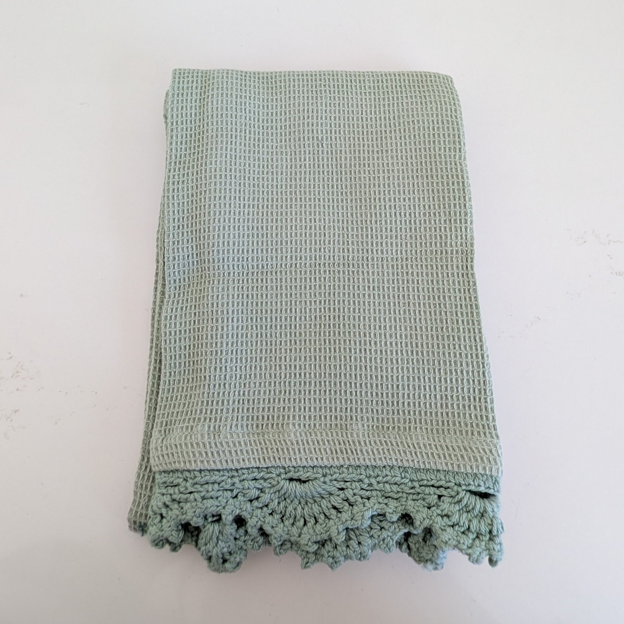 Crochet Trim Tea Towel