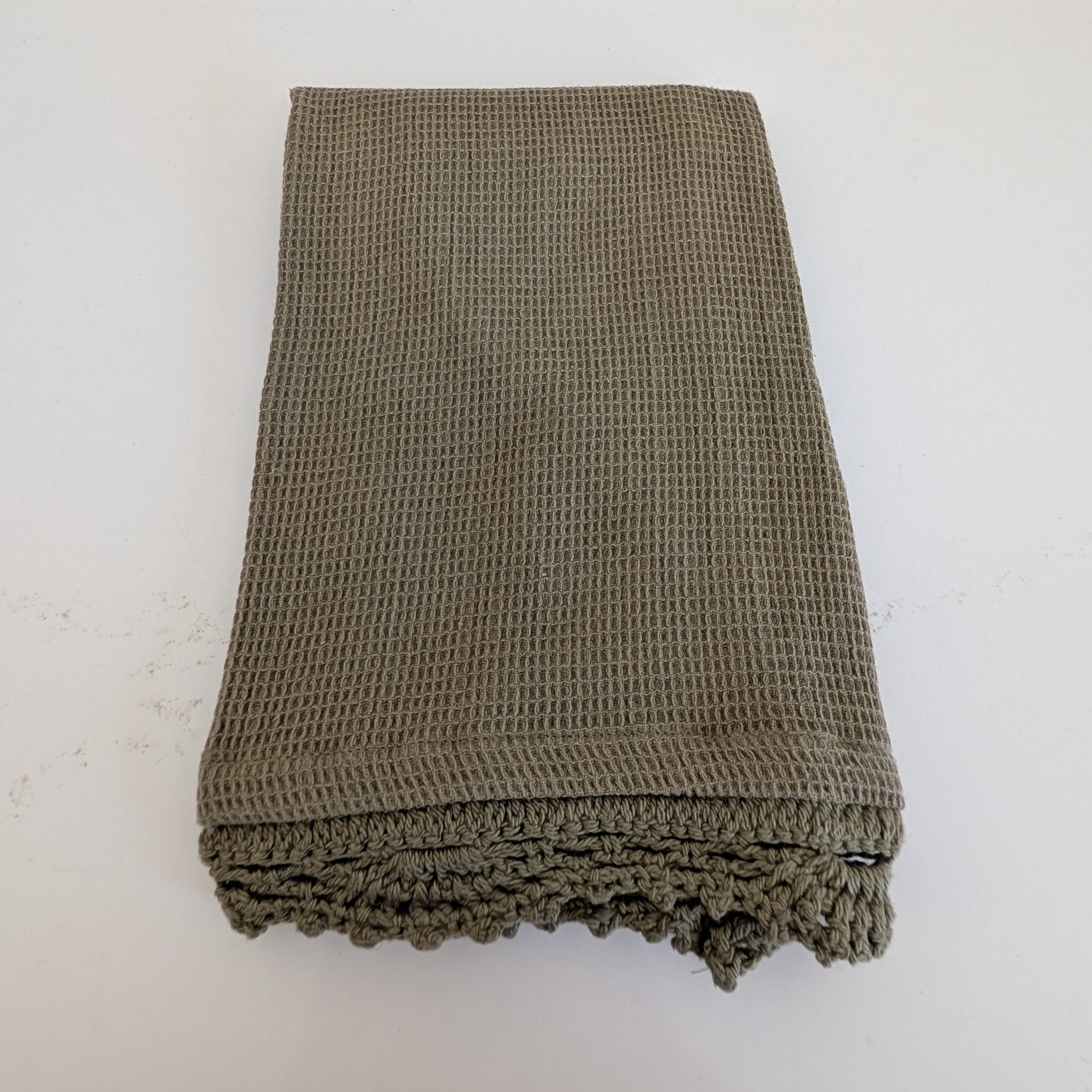 Crochet Trim Tea Towel