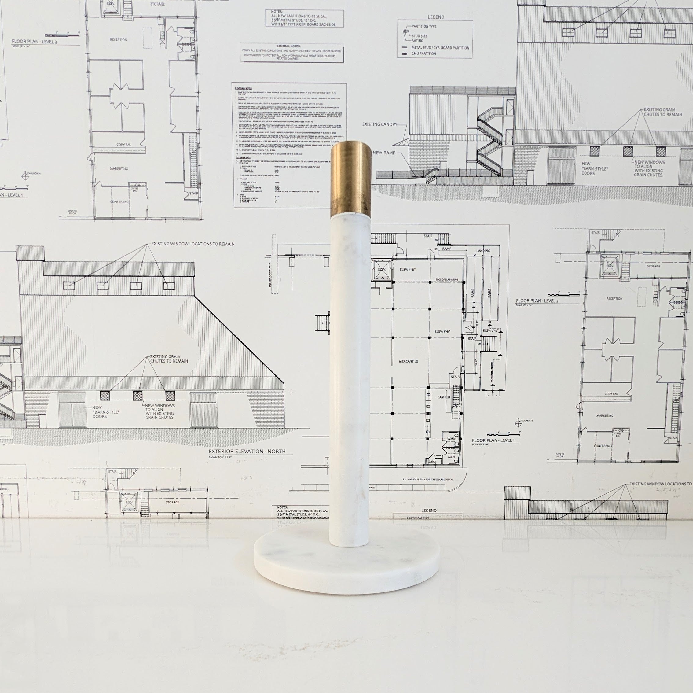Marble Paper Towel Holder