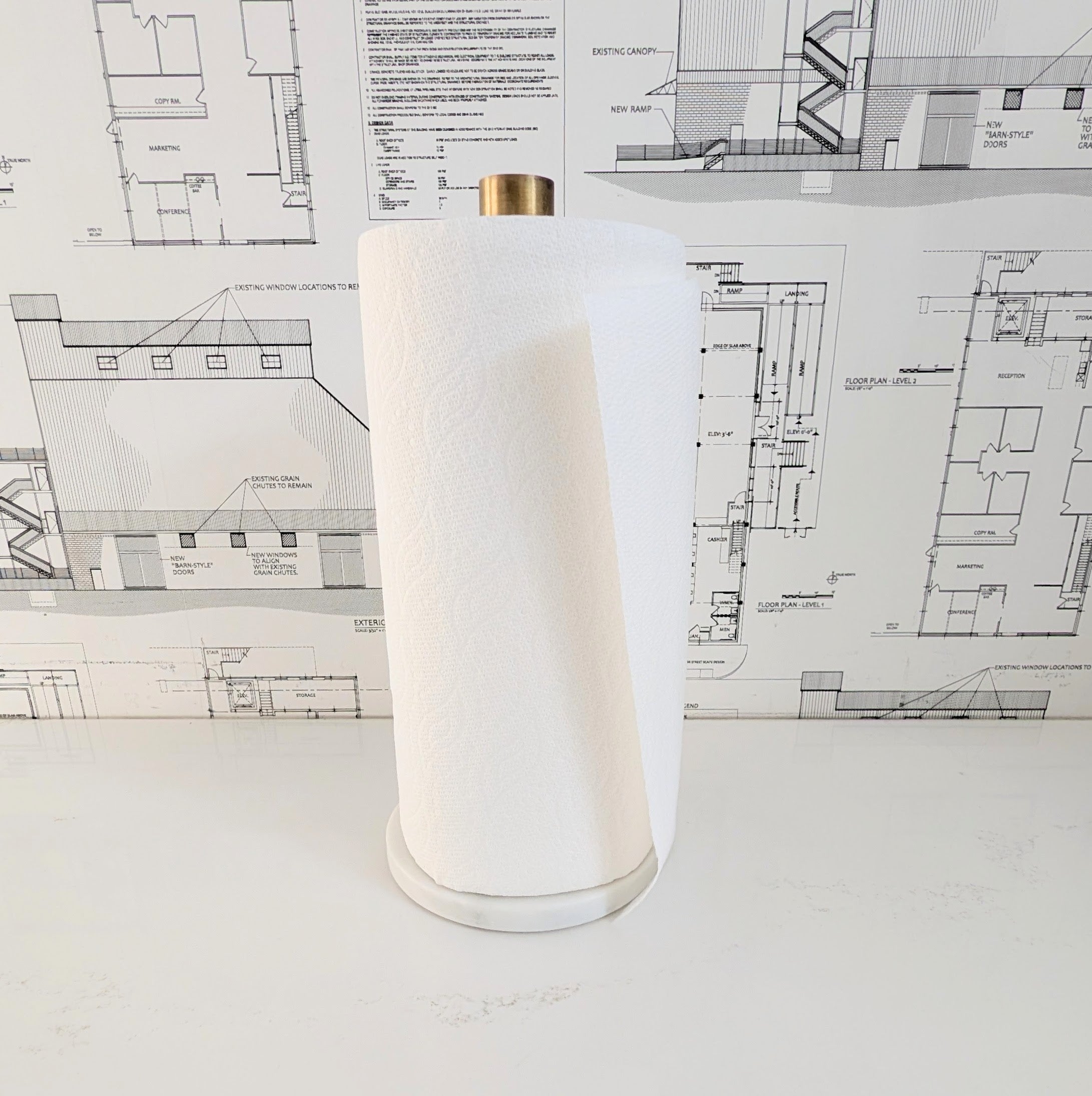 Marble Paper Towel Holder