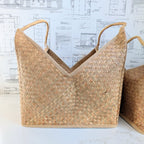 Square Basket w/ Handle in Natural