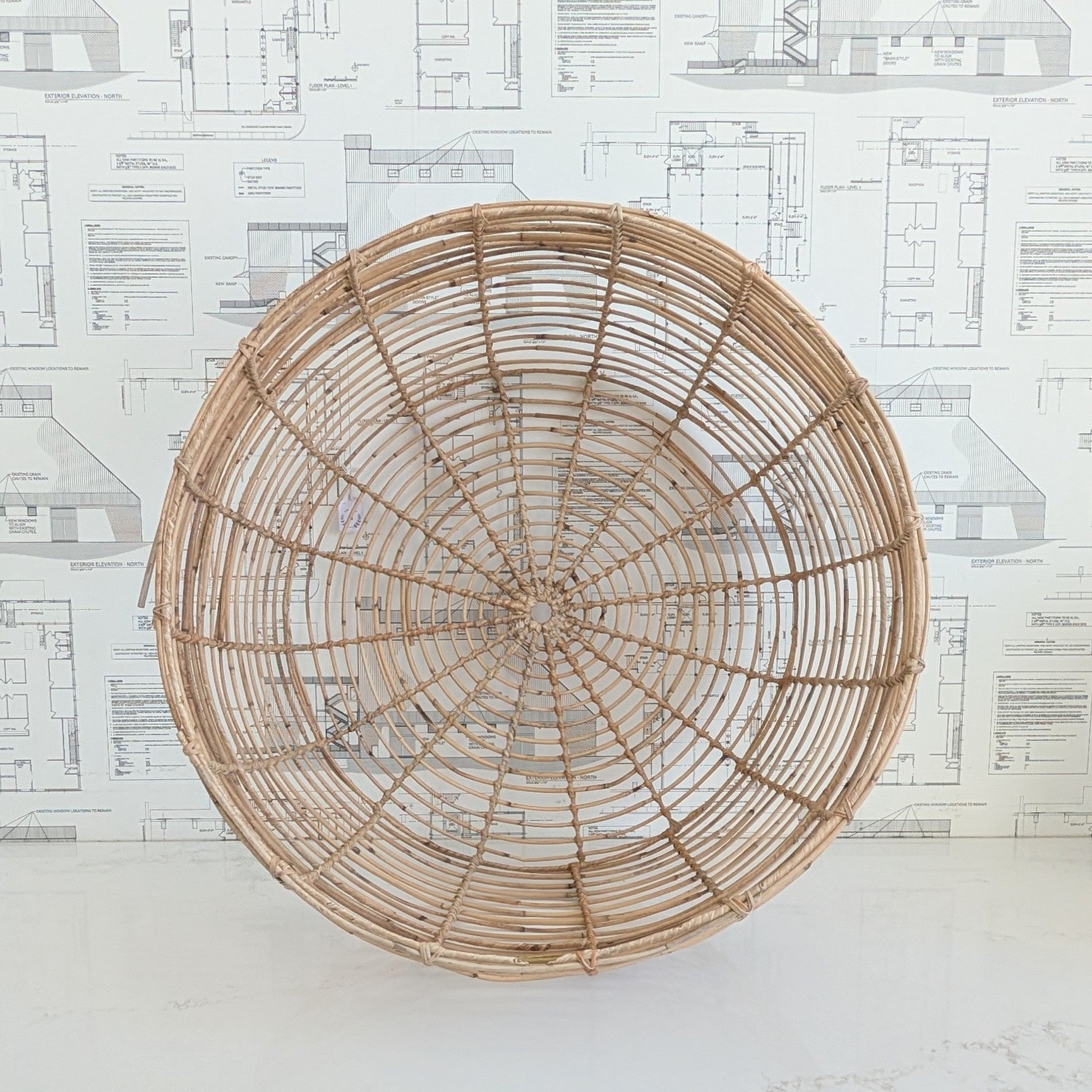 Rattan Basket/Stool - Large