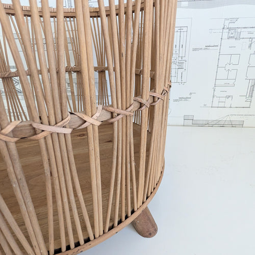 Bamboo Footed Basket - Large