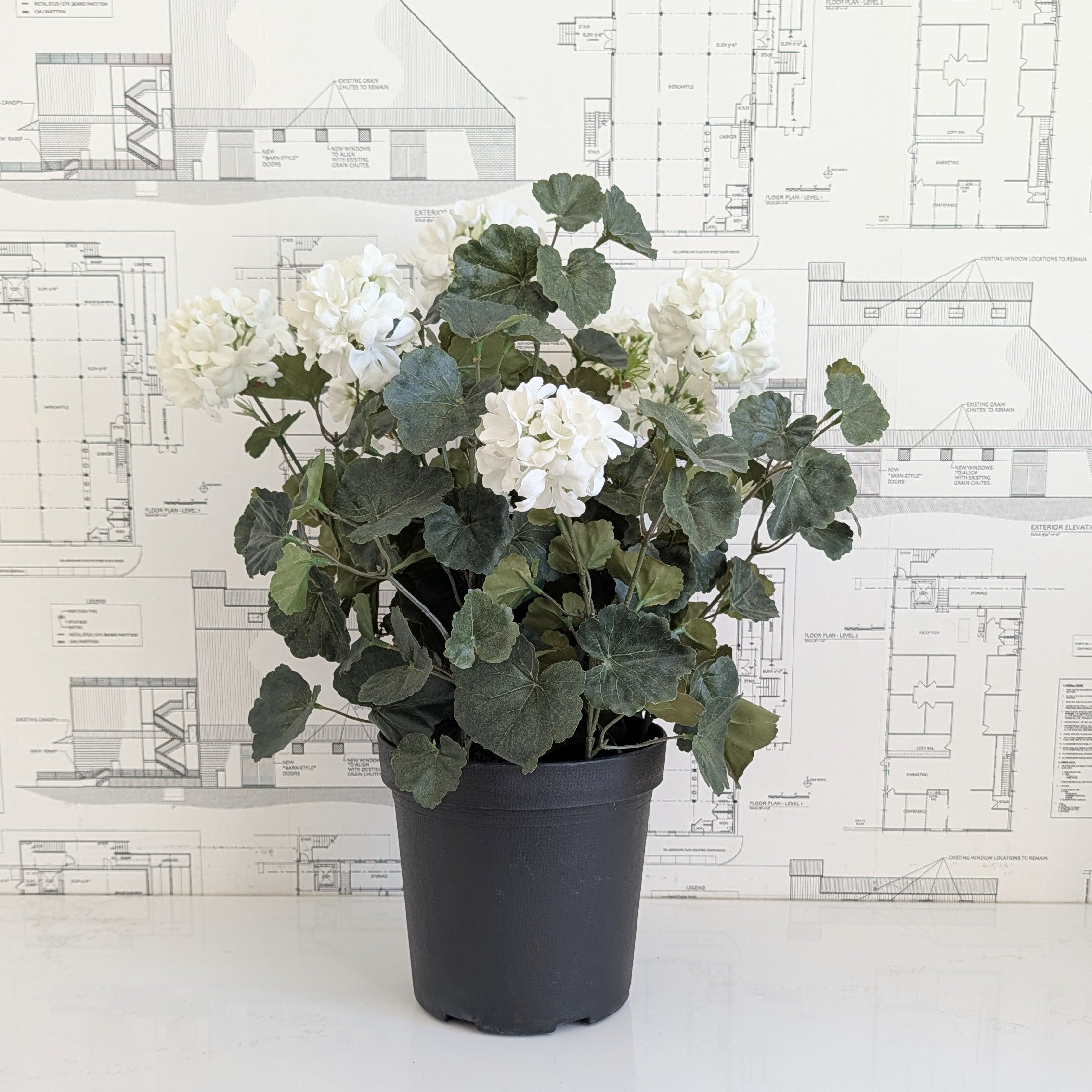 Sourced - Potted Faux Geranium