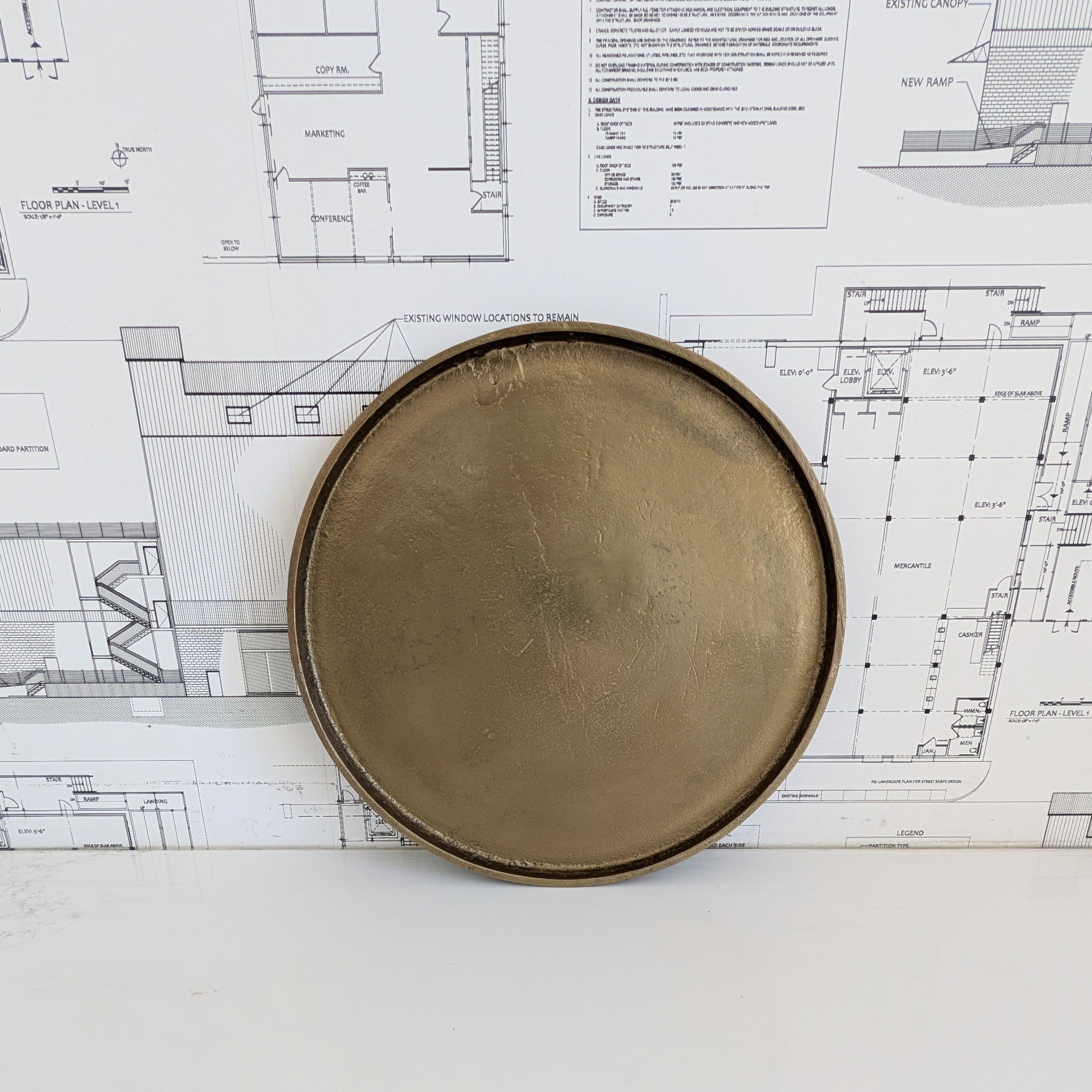 Antiqued Gold Tray