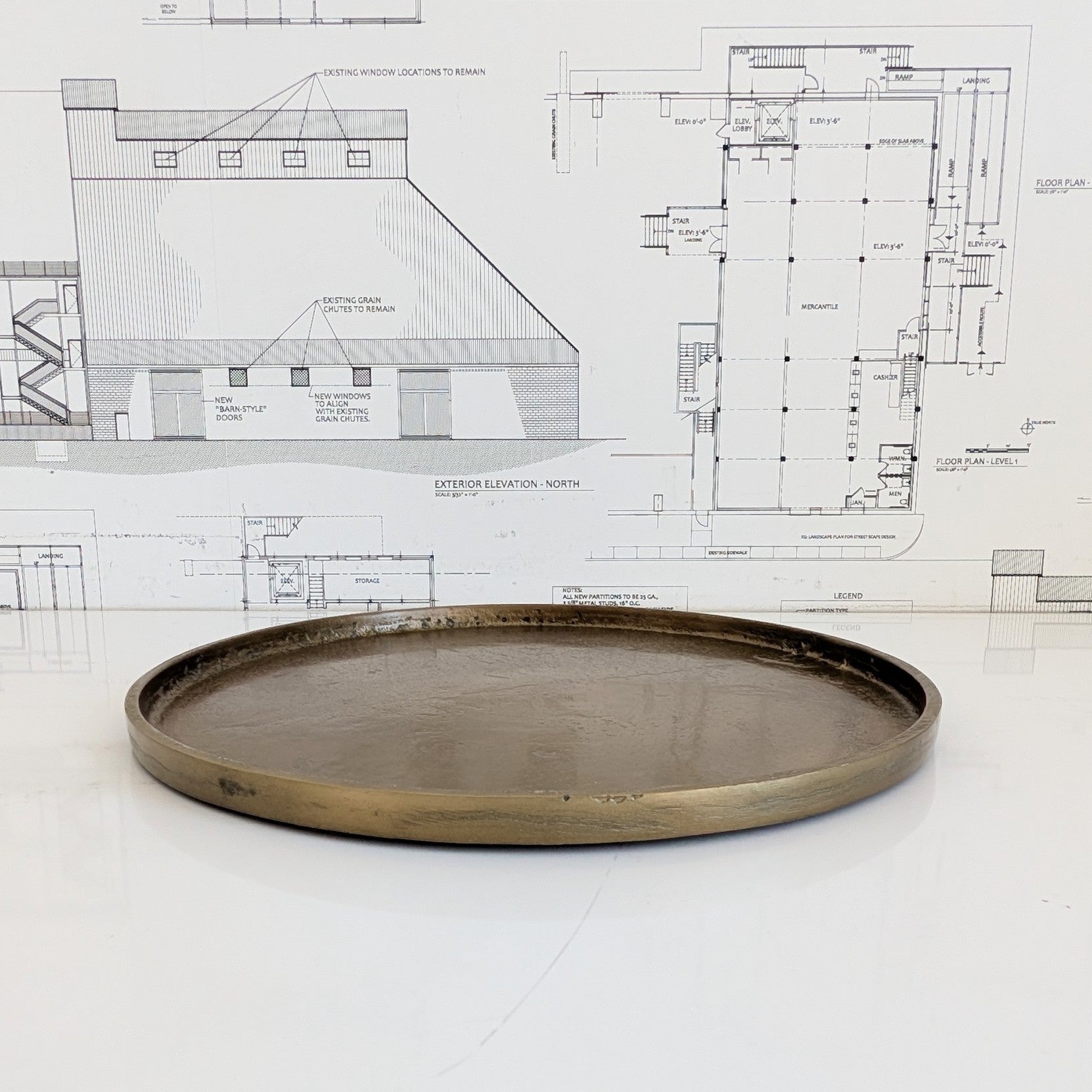 Antiqued Gold Tray