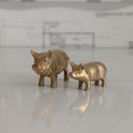Brass Pigs - Set of Two