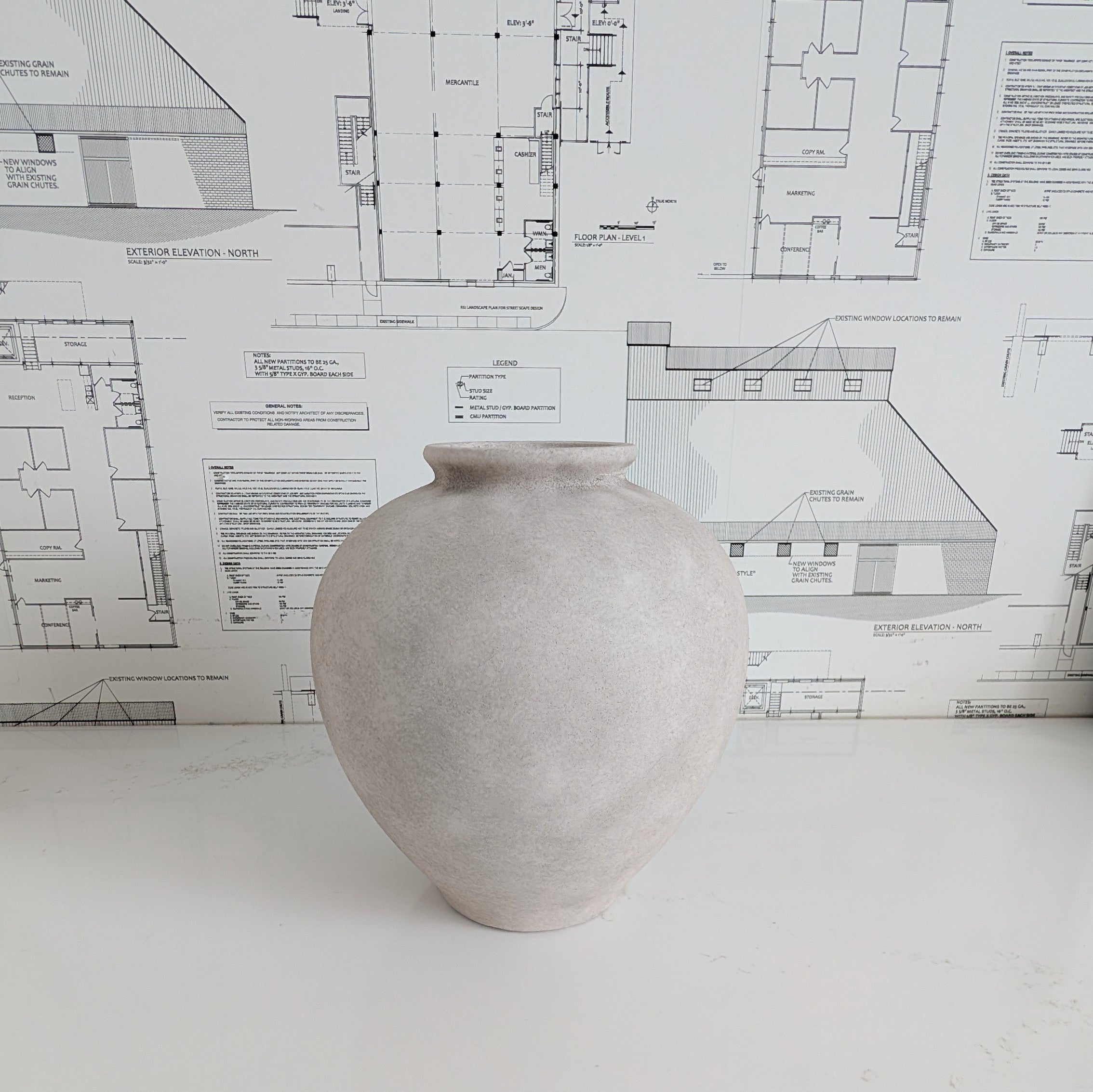 White Terracotta Vase