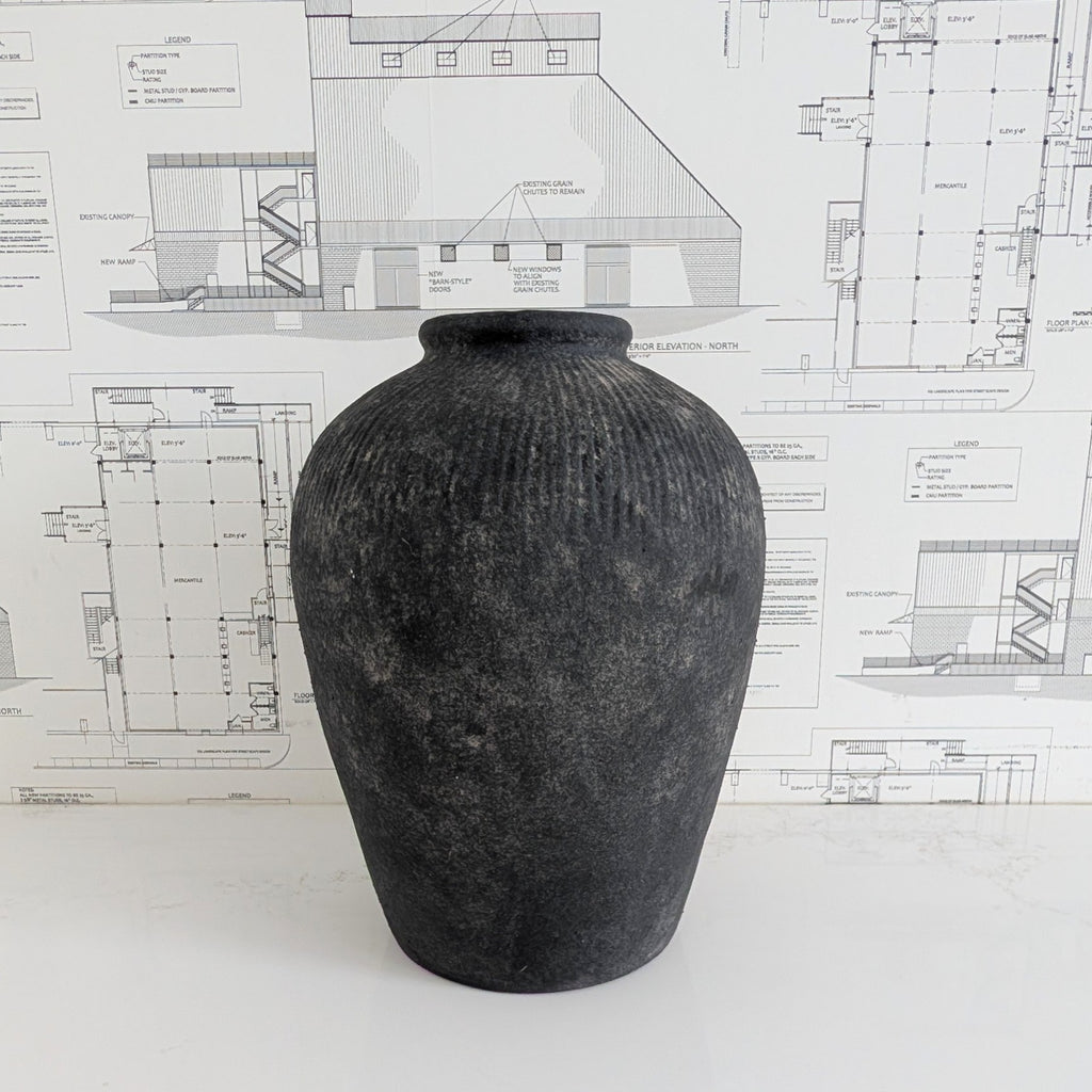 Black Terracotta Vase