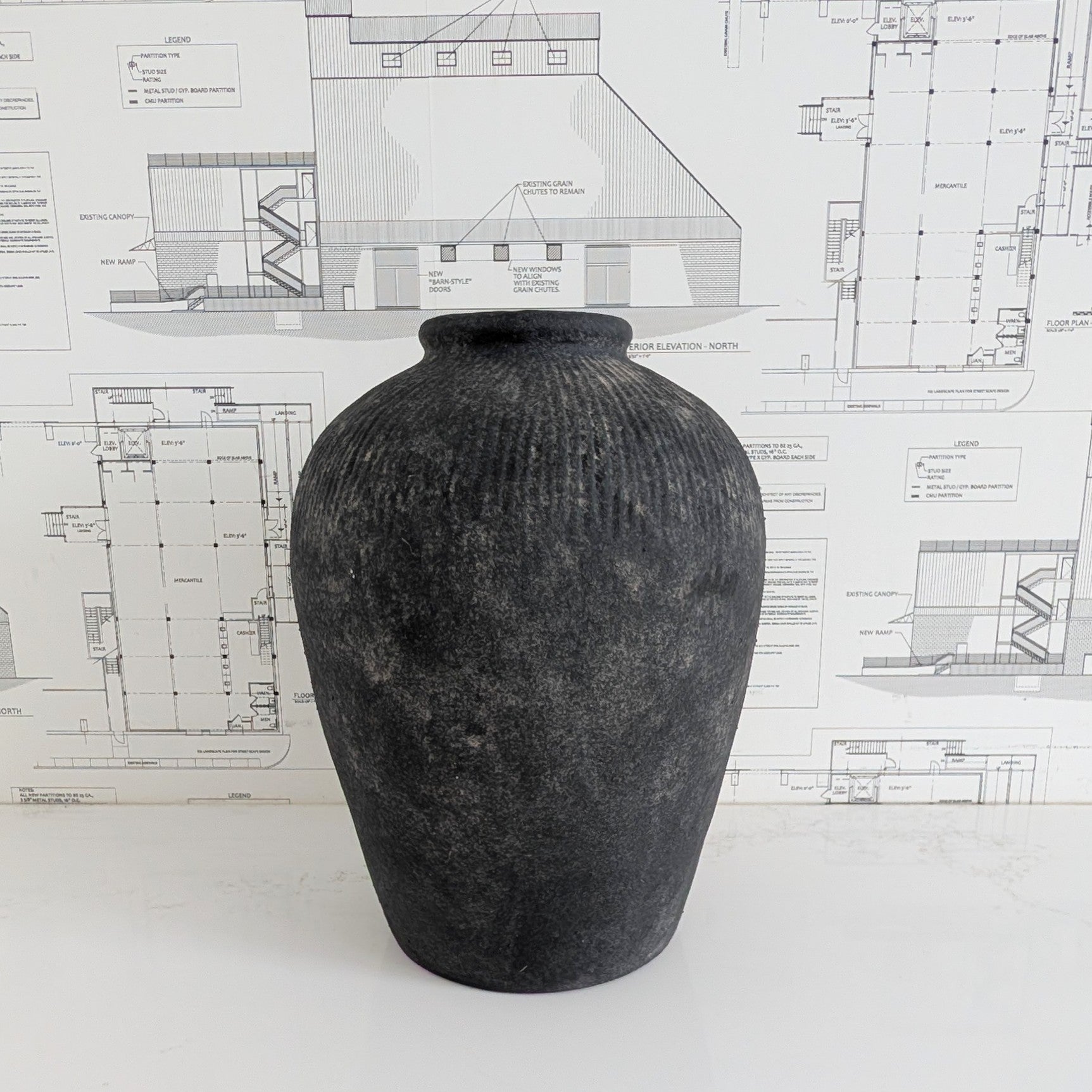 Black Terracotta Vase