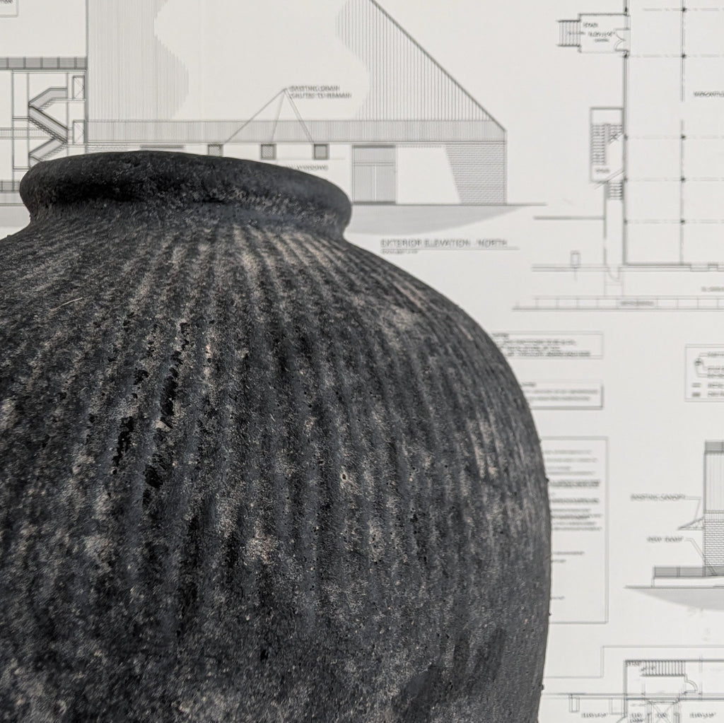 Black Terracotta Vase
